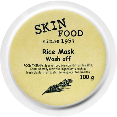 Skinfood, Rice Mask Wash Off, 3.5 oz (100 g) ,حمام، الجمال، أقنعة الوجه، الأرز، أقنعة البيض