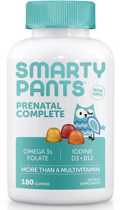 SmartyPants, Prenatal Complete, 180 Gummies ,الفيتامينات، الفيتامينات قبل الولادة