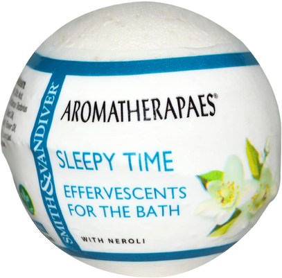 Smith & Vandiver, Effervescents For the Bath, Sleepy Time, 2.8 oz (80 g) ,حمام، الجمال، أملاح الاستحمام