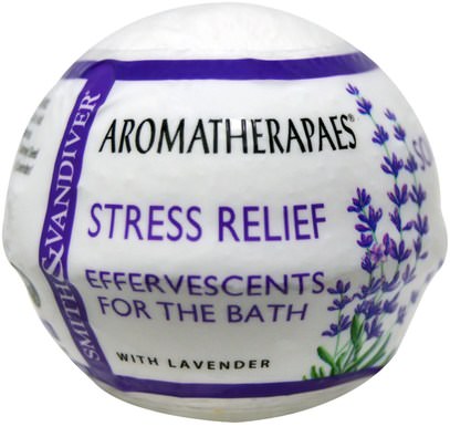 Smith & Vandiver, Effervescents For The Bath, Stress Relief, 2.8 oz (80 g) ,حمام، الجمال، أملاح الاستحمام