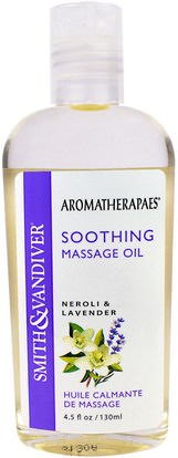 Smith & Vandiver, Soothing Massage Oil, Neroli & Lavender, 4.5 fl oz (130 ml) ,والصحة، والمزاج، والجلد، وزيت التدليك