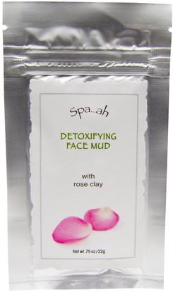 Smith & Vandiver, Spa.ah, Detoxifying Face Mud With Rose Clay.75 oz (22 g) ,الجمال، أقنعة الوجه، أقنعة الطين، الصحة، ديتوكس، كلاي