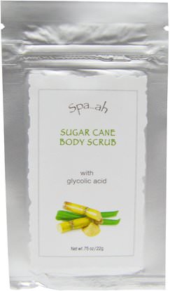 Smith & Vandiver, Spa.ah, Sugar Cane Body Scrub With Glycolic Acid.75 oz (22 g) ,حمام، الجمال، فرك الجسم