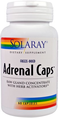 Solaray, Adrenal Caps, 60 Capsules ,الصحة، دعم الكظرية