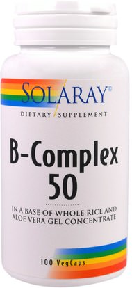 Solaray, B-Complex 50, 100 Veggie Caps ,الفيتامينات، فيتامين ب المعقدة