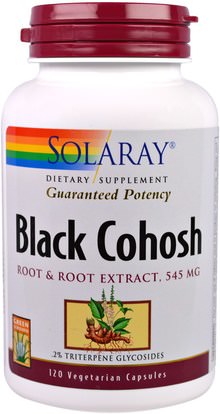 Solaray, Black Cohosh, 545 mg, 120 Veggie Caps ,الصحة، المرأة، كوهوش الأسود