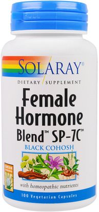 Solaray, Female Hormone Blend SP-7C, 100 Vegetarian Capsules ,الصحة، المرأة، كوهوش الأسود