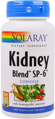 Solaray, Kidney Blend SP-6, 100 Veggie Caps ,الصحة، الكلى