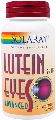 Solaray, Lutein Eyes Advanced, 24 mg, 60 Veggie Caps ,المكملات الغذائية، مضادات الأكسدة، اللوتين