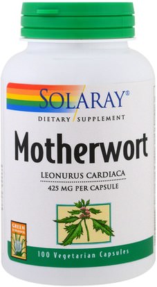 Solaray, Motherwort, 425 mg, 100 Veggie Caps ,الأعشاب، موثرورت، الصحة