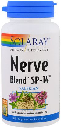Solaray, Nerve Blend SP-14, 100 Veggie Caps ,الأعشاب، فاليريان