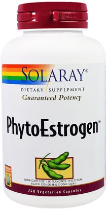 Solaray, PhytoEstrogen, 240 Veggie Caps ,الصحة، المرأة