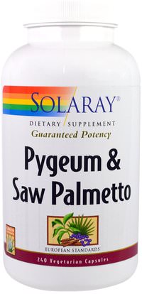 Solaray, Pygeum & Saw Palmetto, 240 Vegetarian Capsules ,الصحة، الرجال، بيجيوم