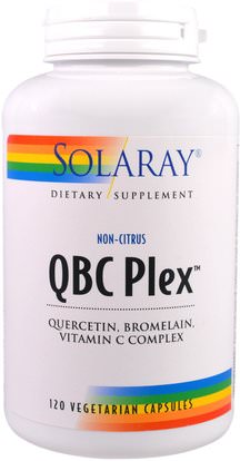 Solaray, QBC Plex - Quercetin, Bromelain, Vitamin C Complex, 120 Veggie Caps ,المكملات الغذائية، كيرسيتين