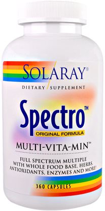 Solaray, Spectro, Multi-Vita-Min, Original Formula, 360 Capsules ,الفيتامينات، الفيتامينات