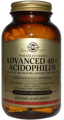 Solgar, Advanced 40+ Acidophilus, 120 Vegetable Capsules ,المكملات الغذائية، البروبيوتيك، أسيدوفيلوس