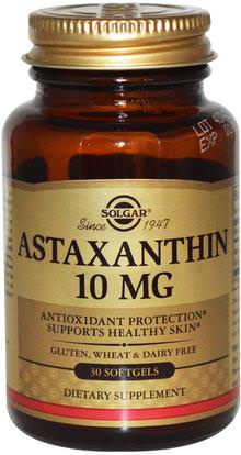 Solgar, Astaxanthin, 10 mg, 30 Softgels ,المكملات الغذائية، مضادات الأكسدة، أستازانتين