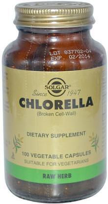Solgar, Chlorella, (Broken Cell-Wall), 100 Vegetable Capsules ,المكملات الغذائية، سوبرفوودس، كلوريلا
