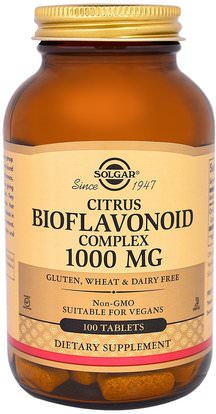 Solgar, Citrus Bioflavonoid Complex, 1000 mg, 100 Tablets ,الفيتامينات، بيوفلافونويدس