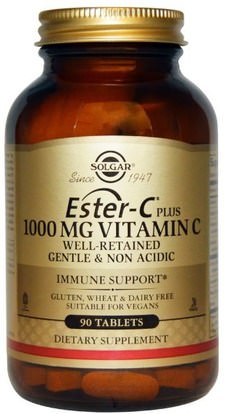 Solgar, Ester-C Plus, Vitamin C, 1000 mg, 90 Tablets ,والمكملات الغذائية، ومضادات الأكسدة، وفيتامين ج