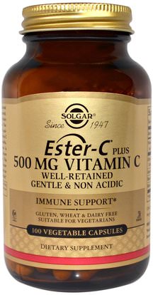 Solgar, Ester-C Plus, Vitamin C, 500 mg, 100 Vegetable Capsules ,الفيتامينات، فيتامين ج