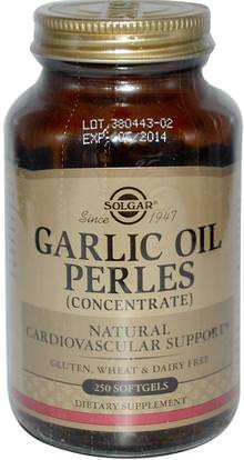 Solgar, Garlic Oil Perles, (Concentrate), 250 Softgels ,المكملات الغذائية، المضادات الحيوية، زيت الثوم