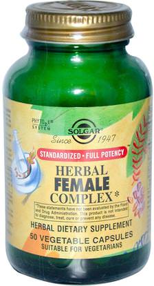 Solgar, Herbal Female Complex, 50 Vegetable Capsules ,الصحة، المرأة