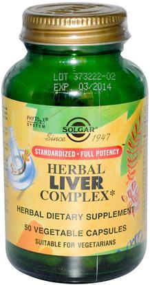 Solgar, Herbal Liver Complex, 50 Vegetable Capsules ,والصحة، ودعم الكبد