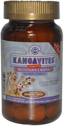 Solgar, Kangavites, Complete Multivitamin & Mineral Childrens Formula, Berry Flavor, 120 Chewable Tablets ,الفيتامينات، الفيتامينات المتعددة، الأطفال الفيتامينات