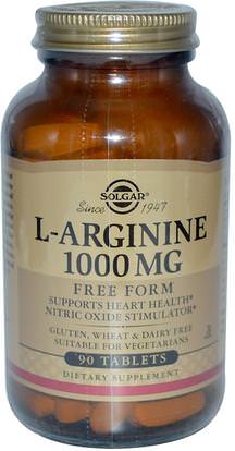 Solgar, L-Arginine, 1000 mg, 90 Tablets ,المكملات الغذائية، والأحماض الأمينية، ل أرجينين