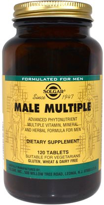 Solgar, Male Multiple, 120 Tablets ,الفيتامينات، الفيتامينات