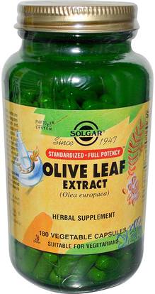 Solgar, Olive Leaf Extract, 180 Vegetable Capsules ,الصحة، إنفلونزا البرد، &، فيروسي، ورقة للنبات الزيتون