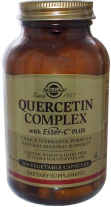 Solgar, Quercetin Complex, with Ester-C Plus, 100 Vegetable Capsules ,المكملات الغذائية، مضادات الأكسدة، كيرسيتين