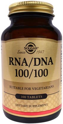 Solgar, RNA / DNA 100/100, 100 Tablets ,المكملات الغذائية، رنا، دنا