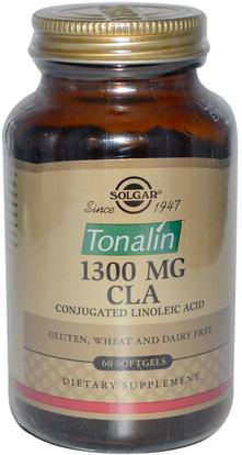 Solgar, Tonalin CLA, 1300 mg, 60 Softgels ,وفقدان الوزن، والنظام الغذائي، كلا (مترافق حمض اللينوليك)، كلا