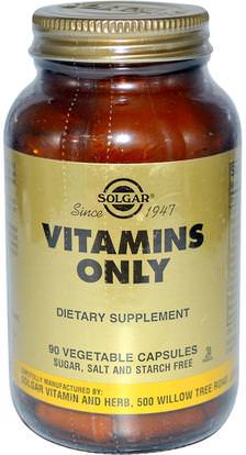 Solgar, Vitamins Only, 90 Vegetable Capsules ,الفيتامينات