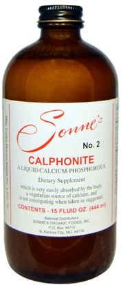 Sonnes, No.2, Calphonite, A Liquid Calcium-Phosphorous, 15 fl oz (444 ml) ,المكملات الغذائية، المعادن، الكالسيوم، الكالسيوم السائل