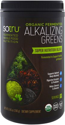 SoTru, Organic Fermented Alkalizing Greens, 8.46 oz (240 g) ,المكملات الغذائية، سوبرفوودس