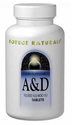 Source Naturals, A & D, 10,000 IU/400 IU, 250 Tablets ,الفيتامينات، فيتامين أ & د