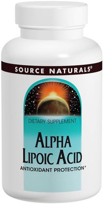 Source Naturals, Alpha Lipoic Acid, 100 mg, 120 Tablets ,والمكملات الغذائية، ومضادات الأكسدة، ألفا حمض ليبويك، ألفا حمض ليبويك 100 ملغ