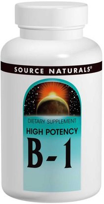 Source Naturals, B-1, High Potency, 500 mg, 100 Tablets ,الفيتامينات، فيتامين b1 - الثيامين