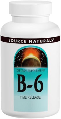 Source Naturals, B-6, 500 mg, 100 Tablets ,الفيتامينات، فيتامين ب