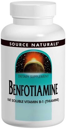 Source Naturals, Benfotiamine, 150 mg, 60 Tablets ,المكملات الغذائية، بنفوتيامين