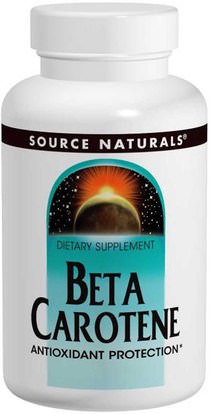 Source Naturals, Beta Carotene, 25,000 IU, 250 Softgels ,الفيتامينات، فيتامين (أ)، بيتا كاروتين