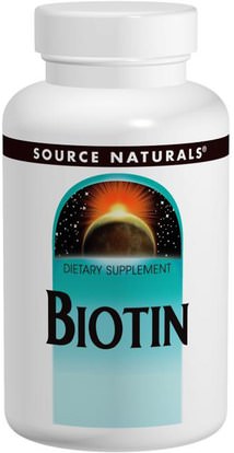 Source Naturals, Biotin, 5 mg, 120 Tablets ,الفيتامينات، فيتامين ب، البيوتين