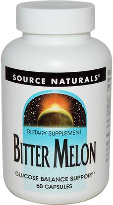 Source Naturals, Bitter Melon, 60 Capsules ,الصحة، السكر في الدم، الأعشاب، البطيخ المر