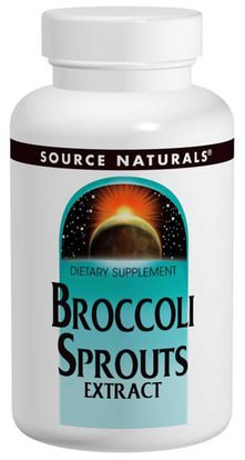Source Naturals, Broccoli Sprouts Extract, 60 Tablets ,المكملات الغذائية، البروكلي الصليبي، مستخلص القرنبيط سولفورفان
