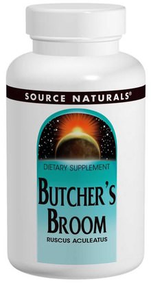 Source Naturals, Butchers Broom, 500 mg, 250 Tablets ,الأعشاب، الجزار، مكنسة