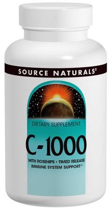 Source Naturals, C-1000, 100 Tablets ,الفيتامينات، فيتامين ج الافراج عن الوقت