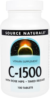 Source Naturals, C-1500, 100 Tablets ,الفيتامينات